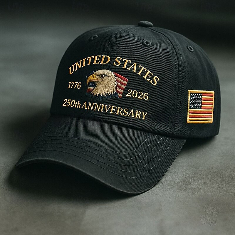 Retro USA Eagle Embroidery Casual Outdoor Sun Protection Dad Cap for Men Women
