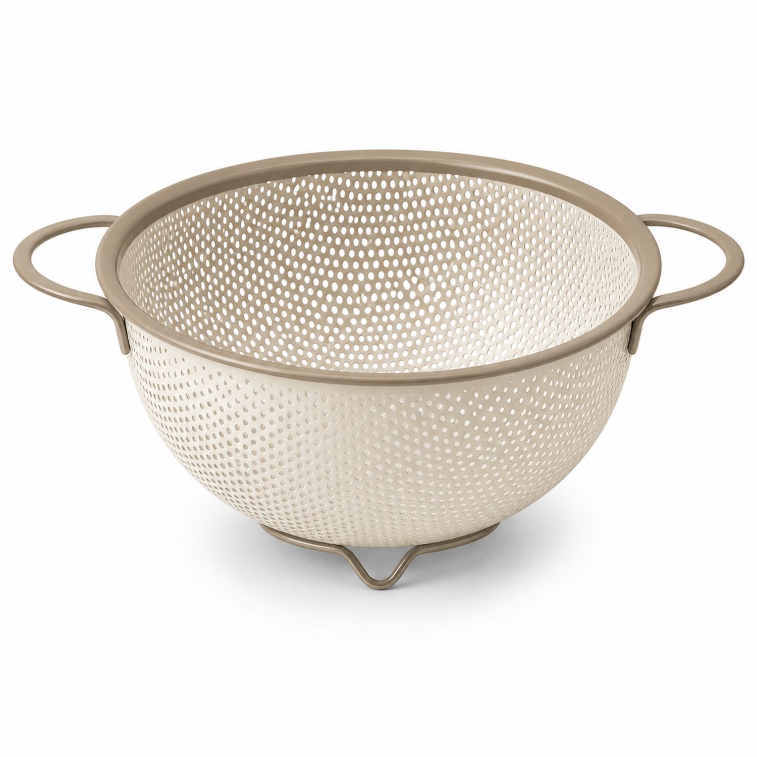 Beiges Küchensieb mit Griffen, 3L, 30x15cm