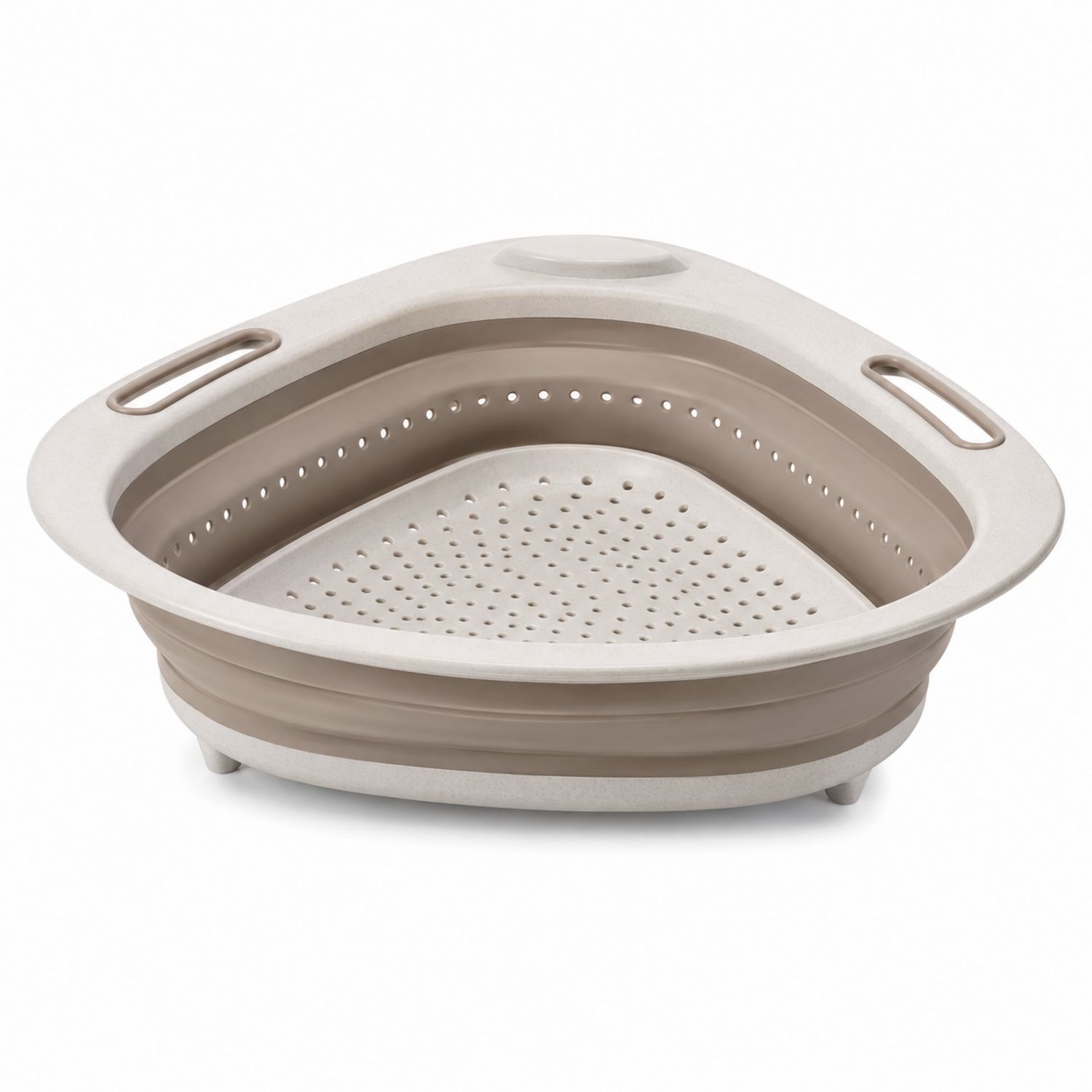 Dreieckiger faltbarer Abtropfsieb 30x10cm Beige