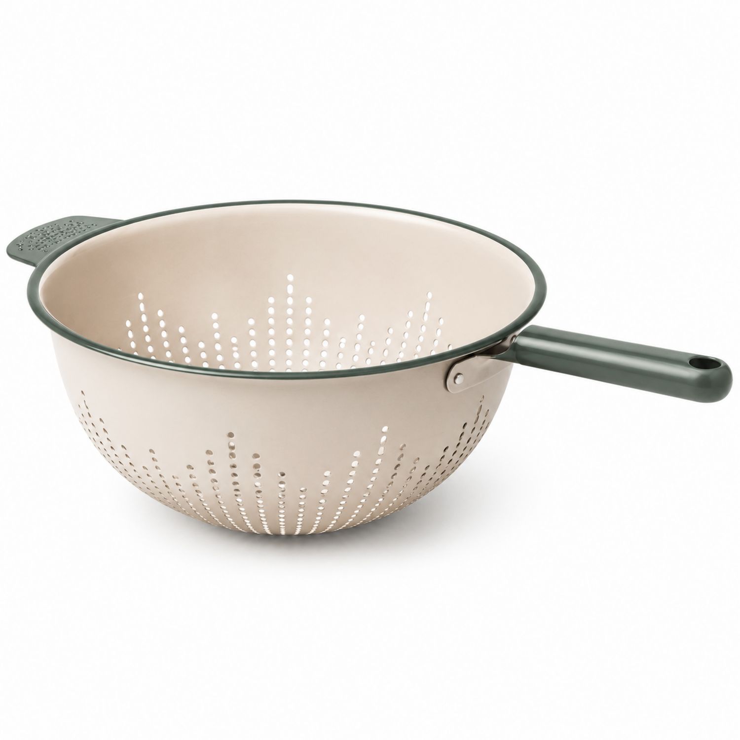 Metallsieb Creme mit langem Griff