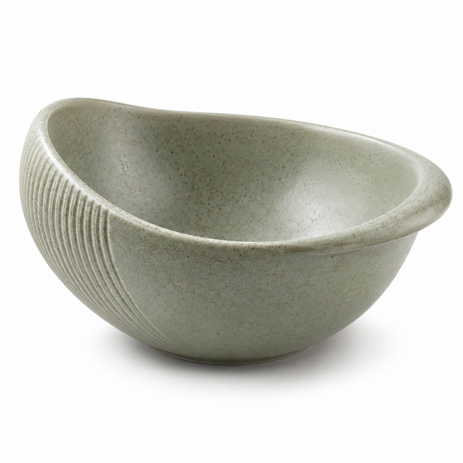 Asymmetrische Keramikschüssel Grün 1,5L