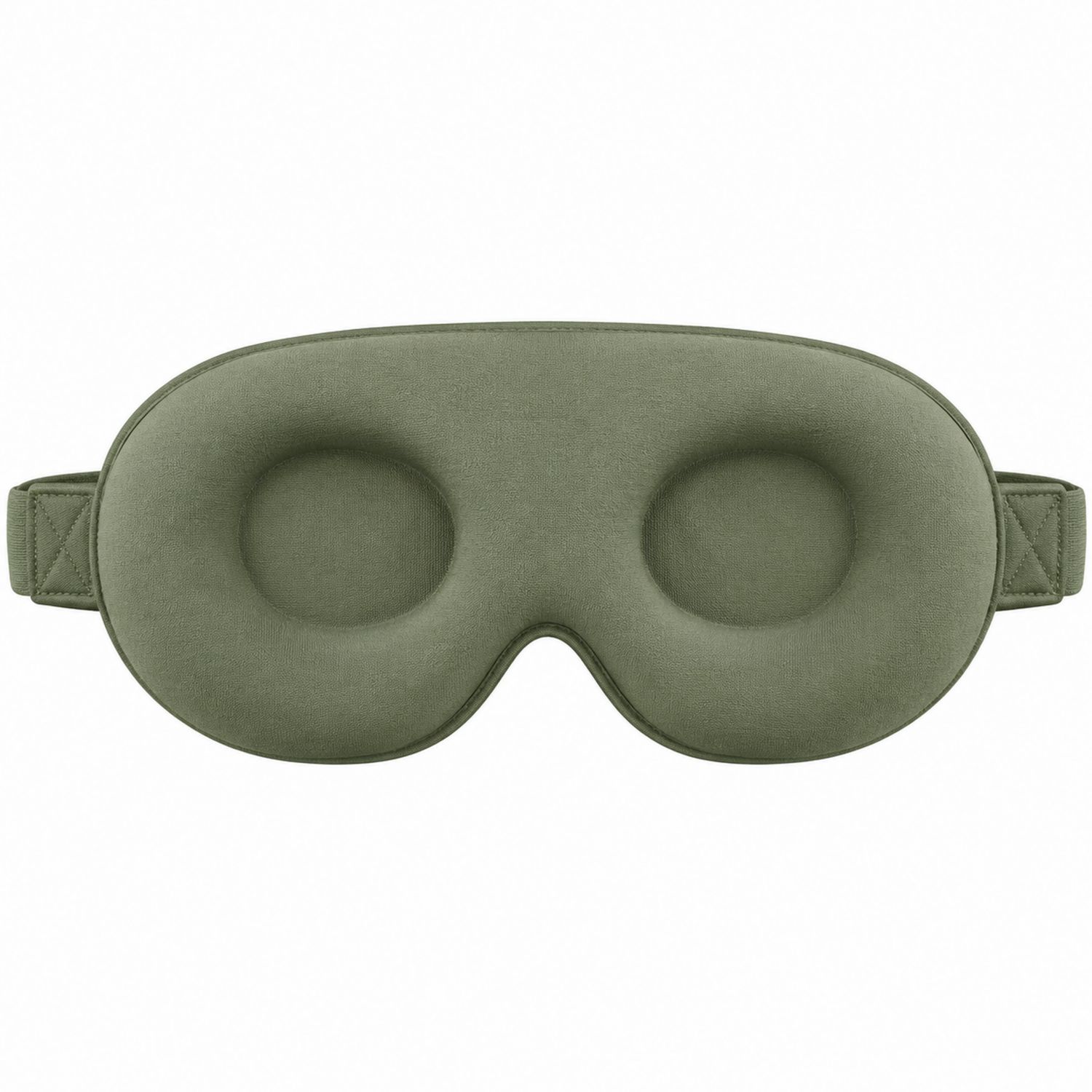 Gepolsterte Schlafmaske in Khaki mit verstellbarem Riemen