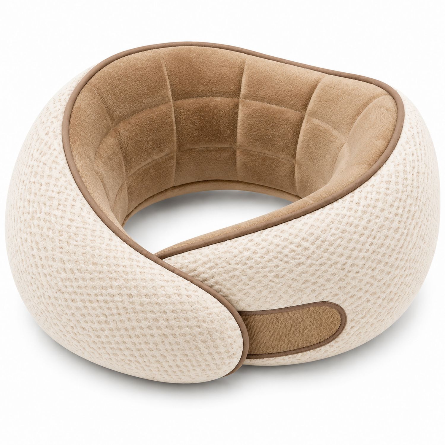 Ergonomisches Reisekissen Nackenkissen Beige Memory Foam