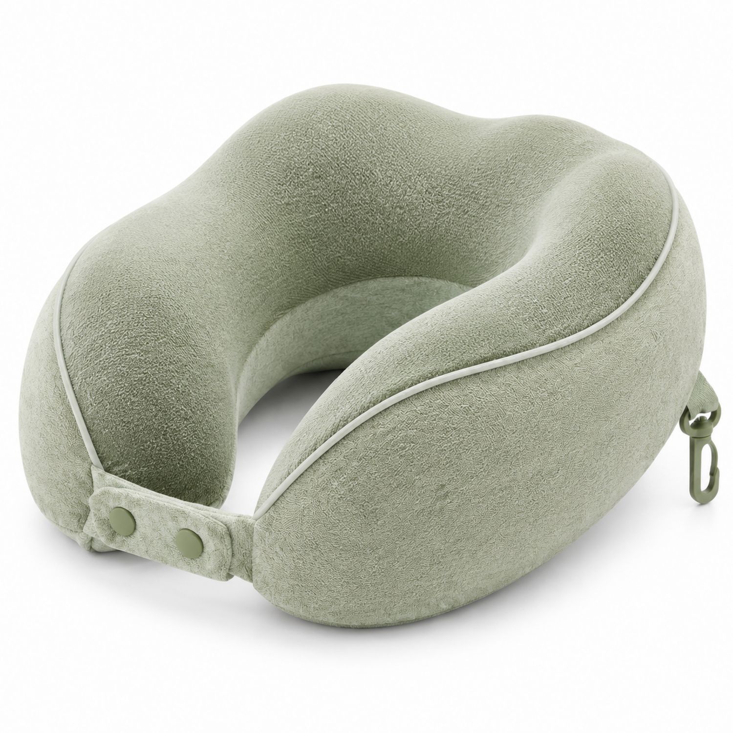 Ergonomisches U-förmiges Nackenkissen Memory Foam Hellgrün