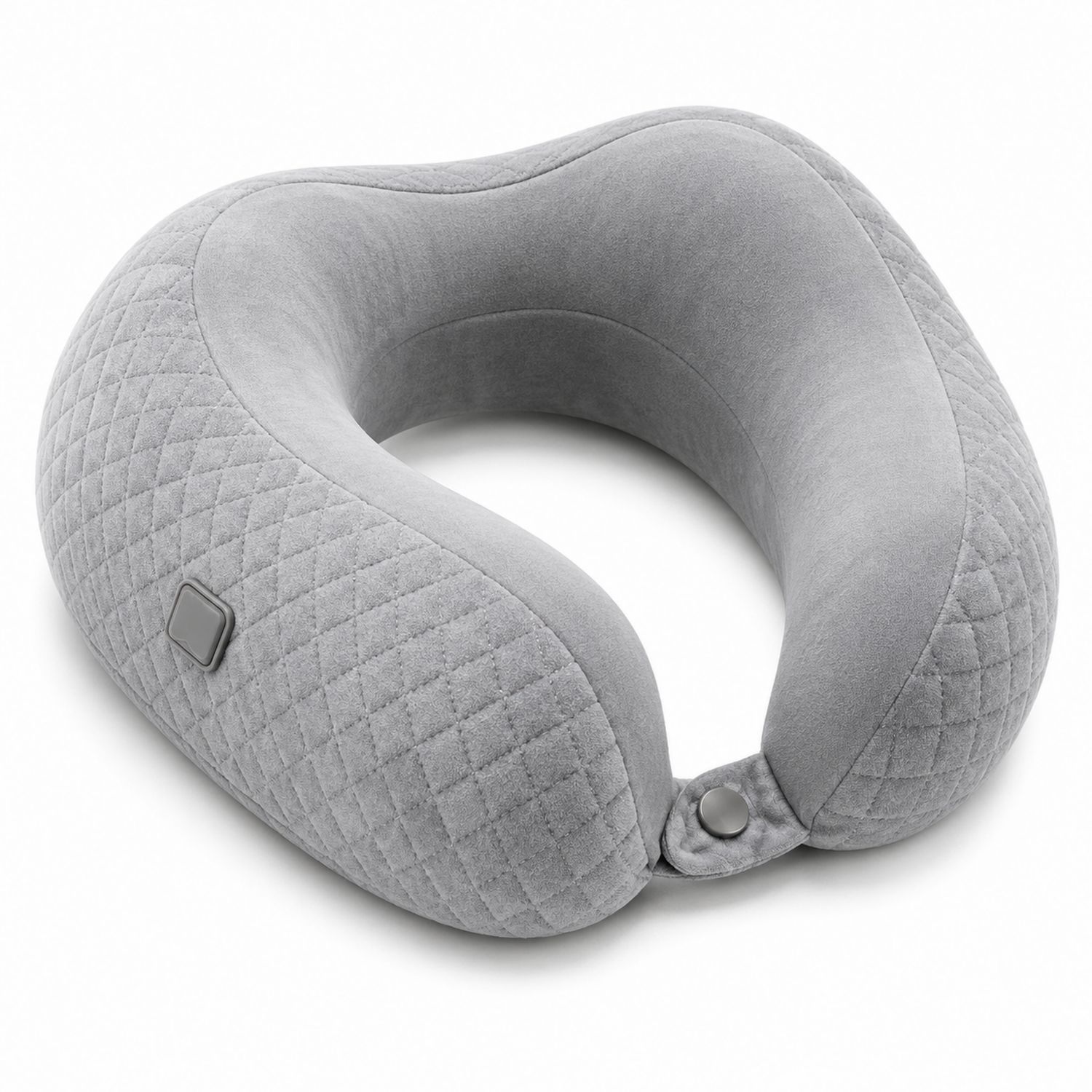 Ergonomisches Reise-Nackenkissen aus Memory-Schaum in Hellgrau