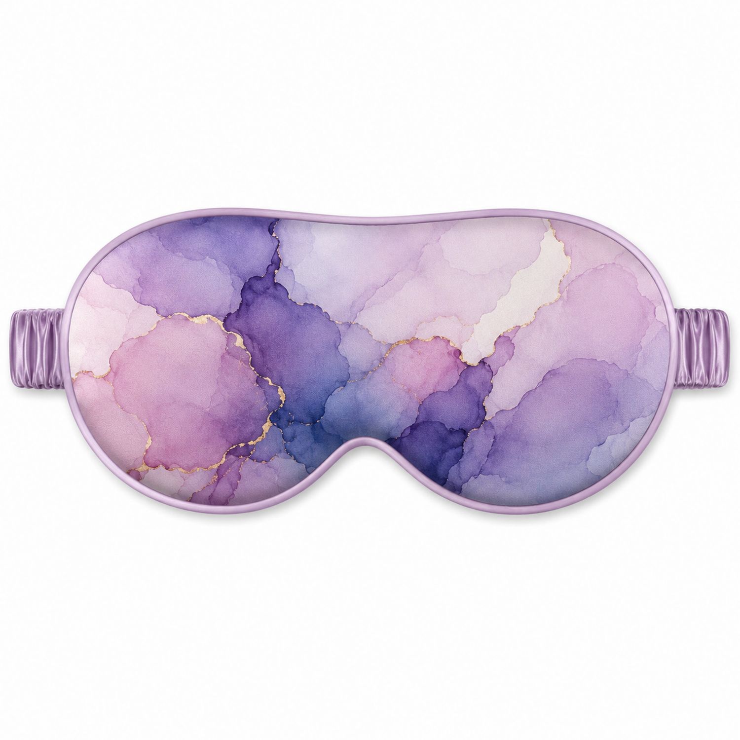 Schlafmaske mit Aquarelldesign in Violett