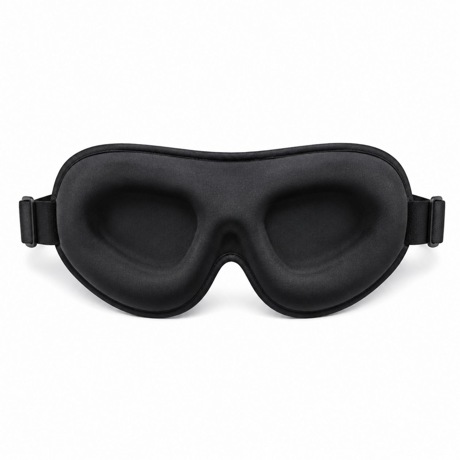 Schwarze 3D-Schlafmaske für Erwachsene, Ergonomisch und Verstellbar