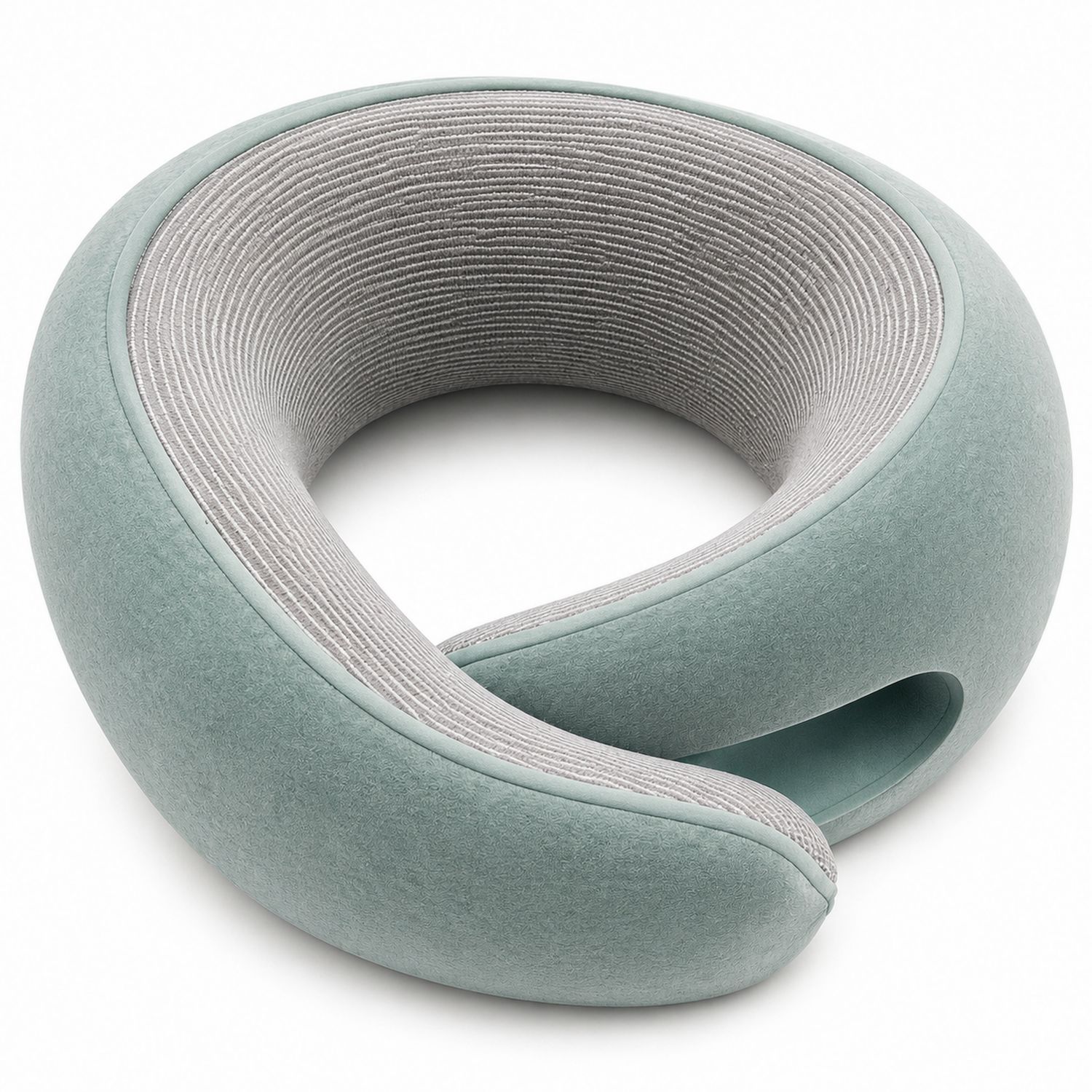 Ergonomisches Reisekissen Nackenkissen Mint Grün Grau