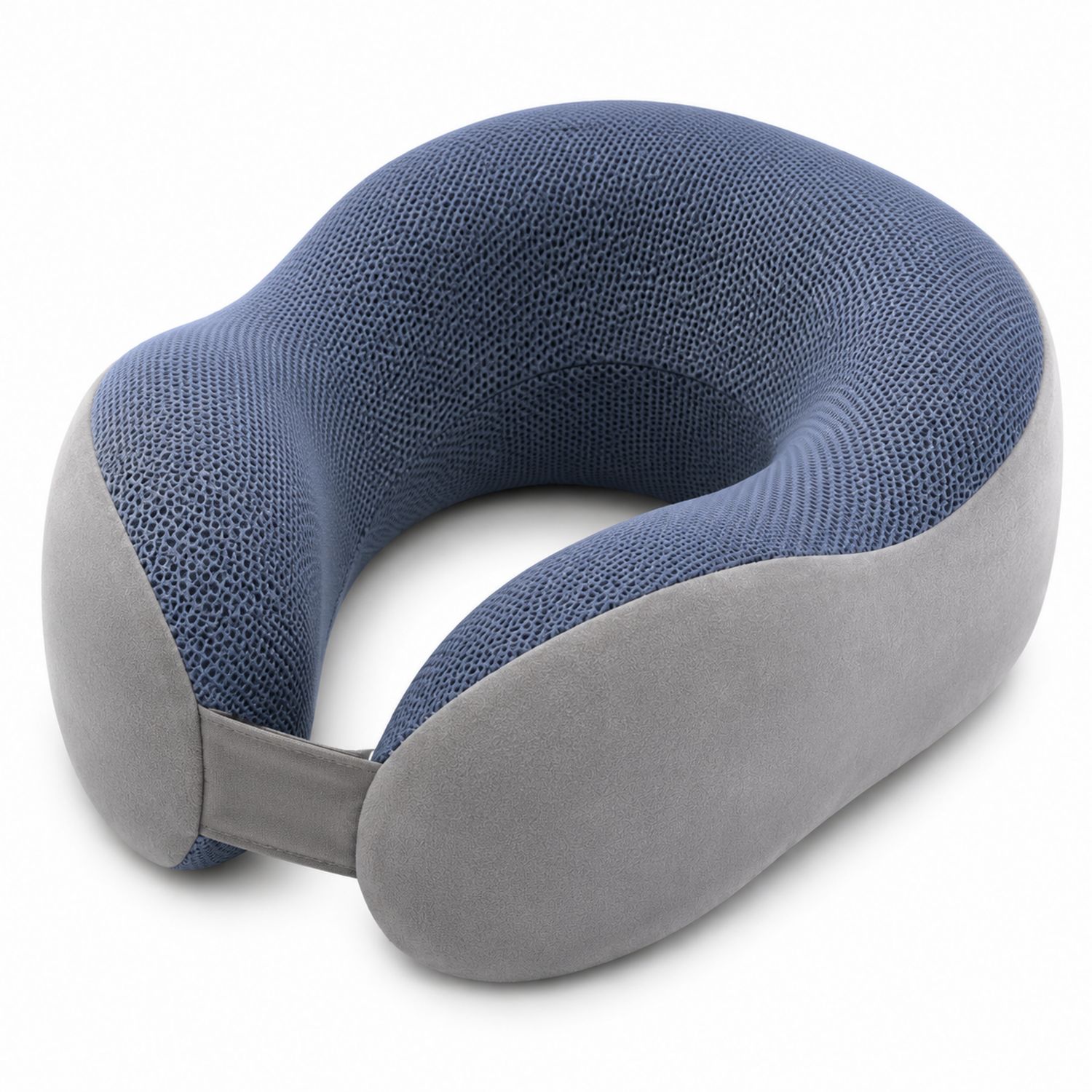 Ergonomisches Reisekissen für Nackenunterstützung in Blau/Grau