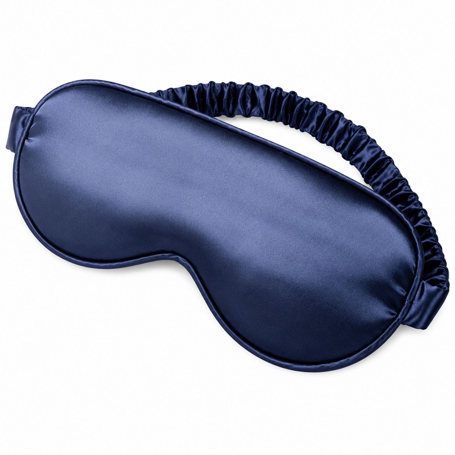 Dunkelblaue Schlafmaske mit elastischem Riemen
