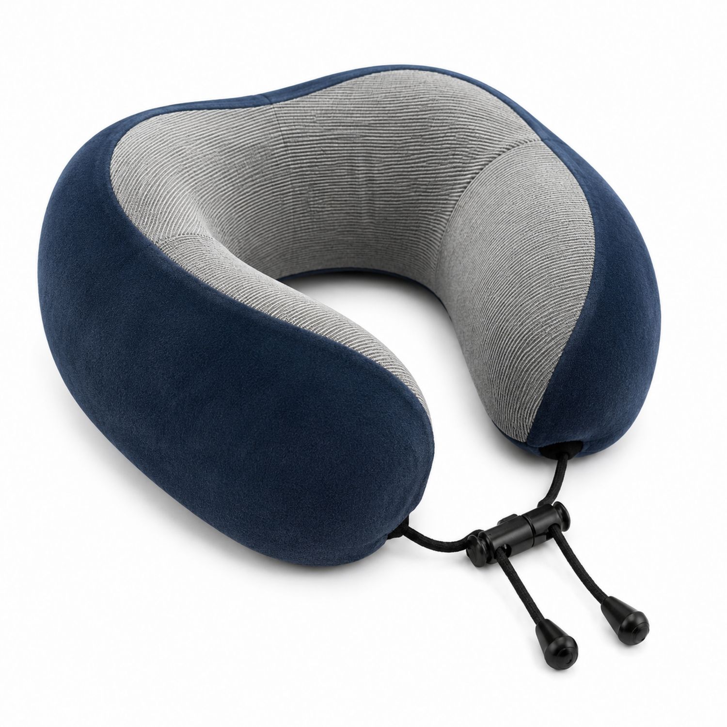 Ergonomisches Reise-Nackenkissen Memory Foam Dunkelblau/Grau