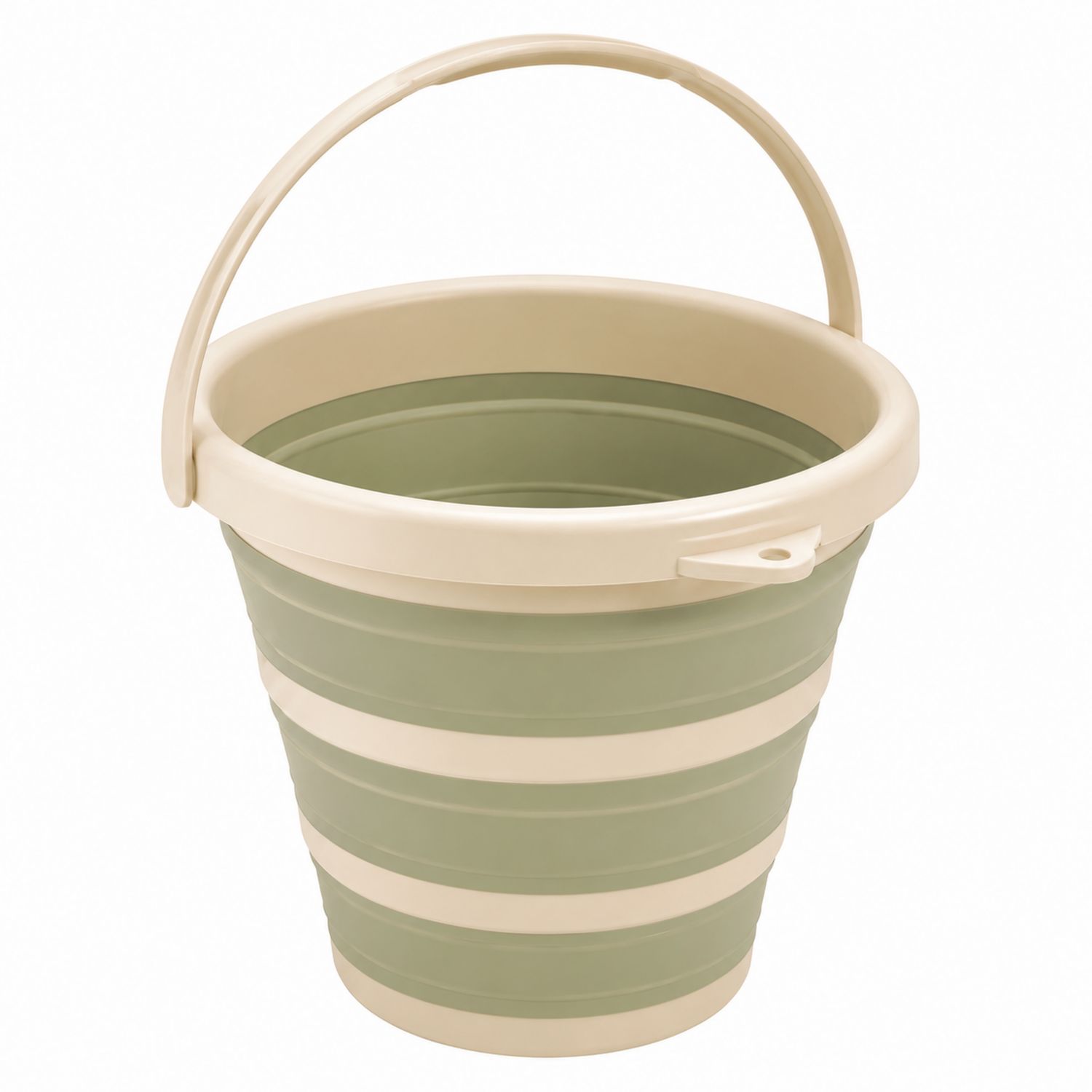 10L Faltbarer Eimer Grün Beige