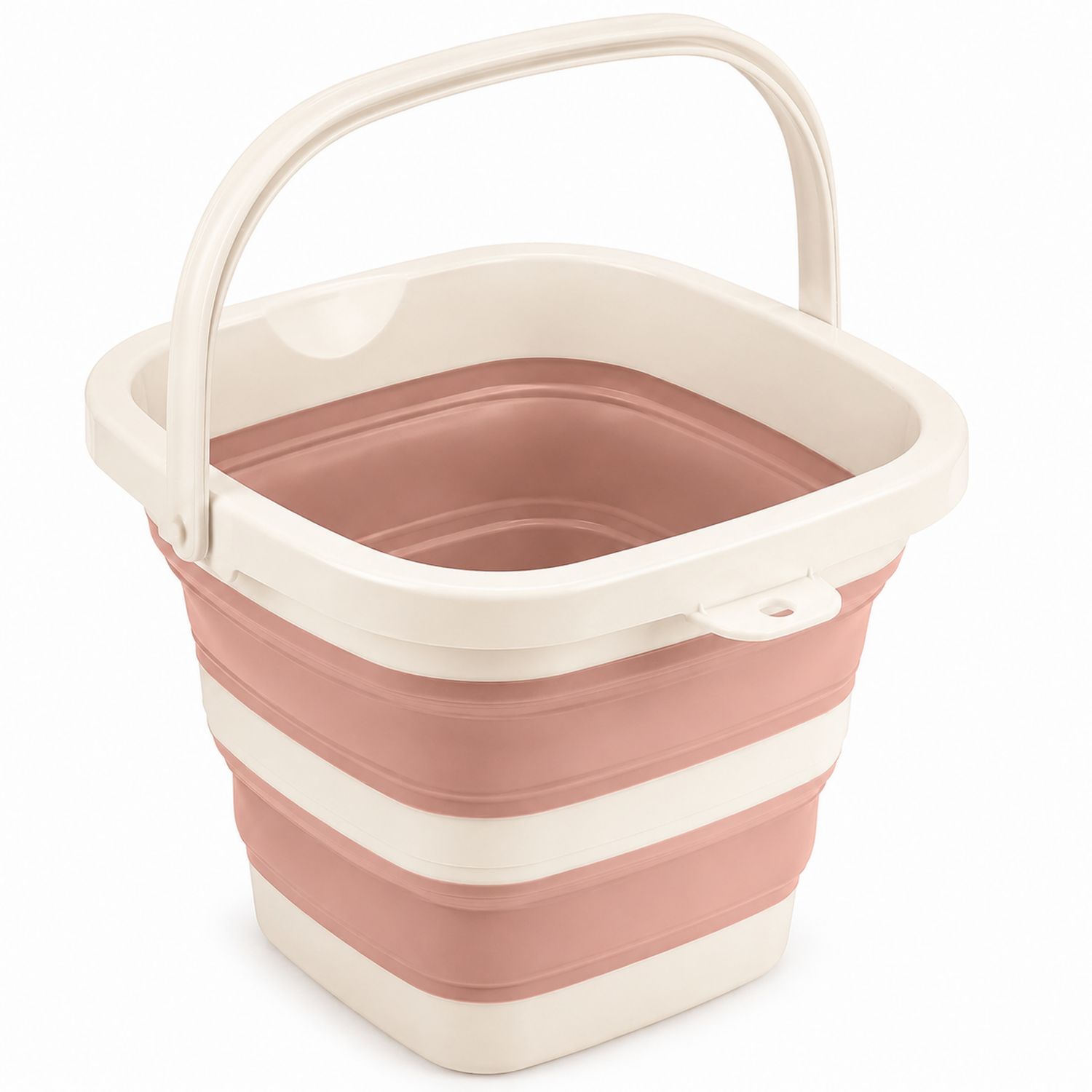 Faltbarer Eimer 10L Rose/Weiß