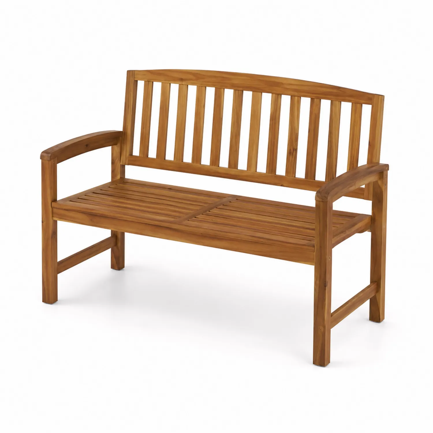 Drewniana ławka ogrodowa z drewna tekowego 120 cm
