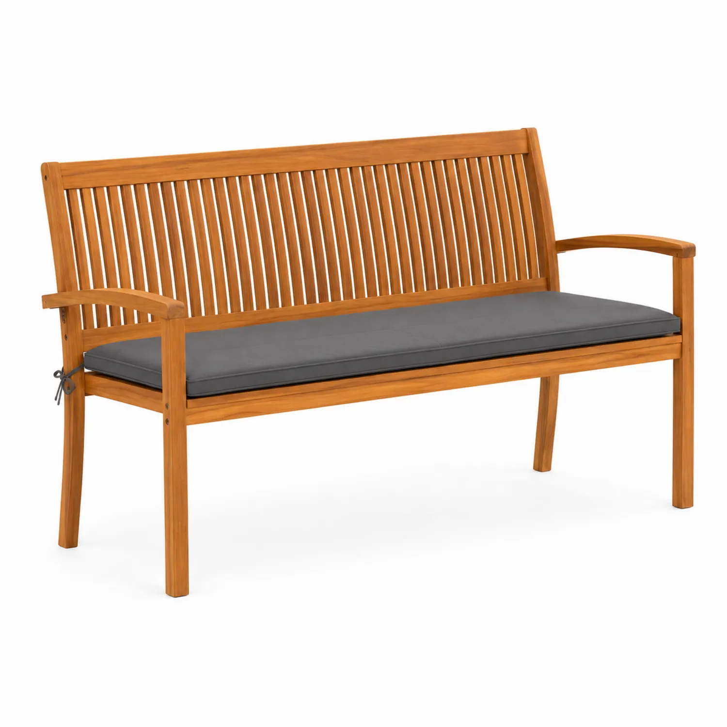Drewniana ławka ogrodowa z poduszką, 120 cm