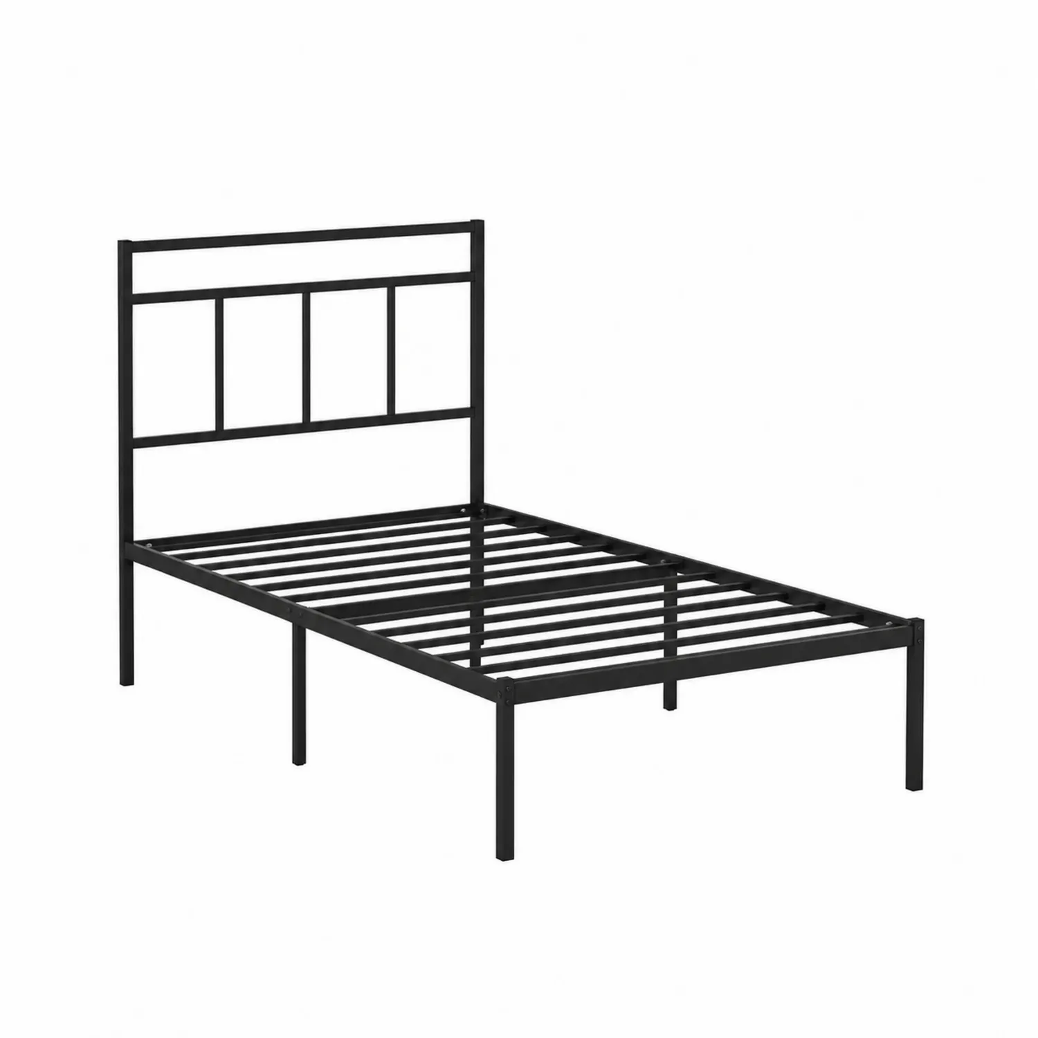 Łóżko metalowe czarne 200x90 cm