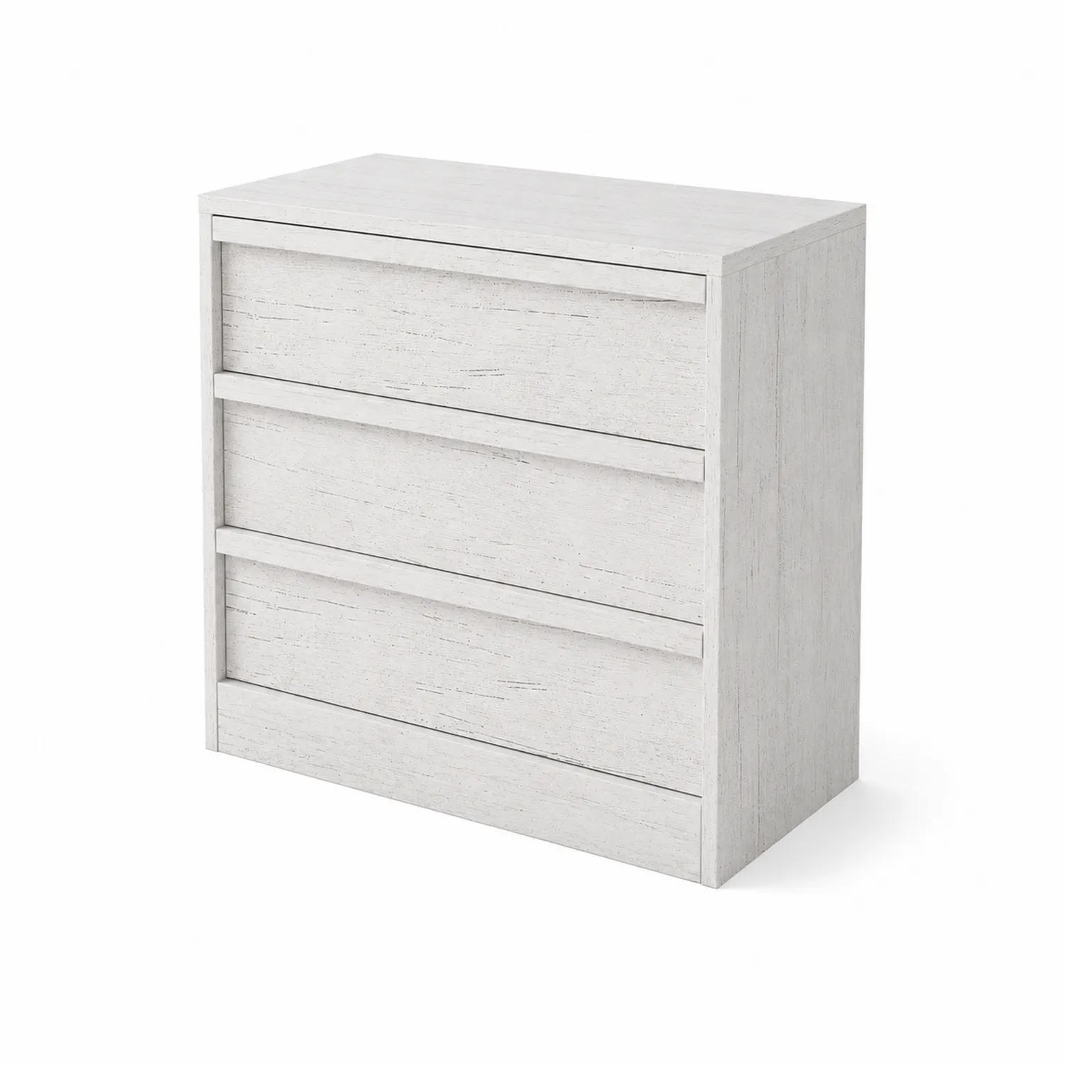 Komoda z trzema szufladami biała 80x40x90 cm płyta laminowana