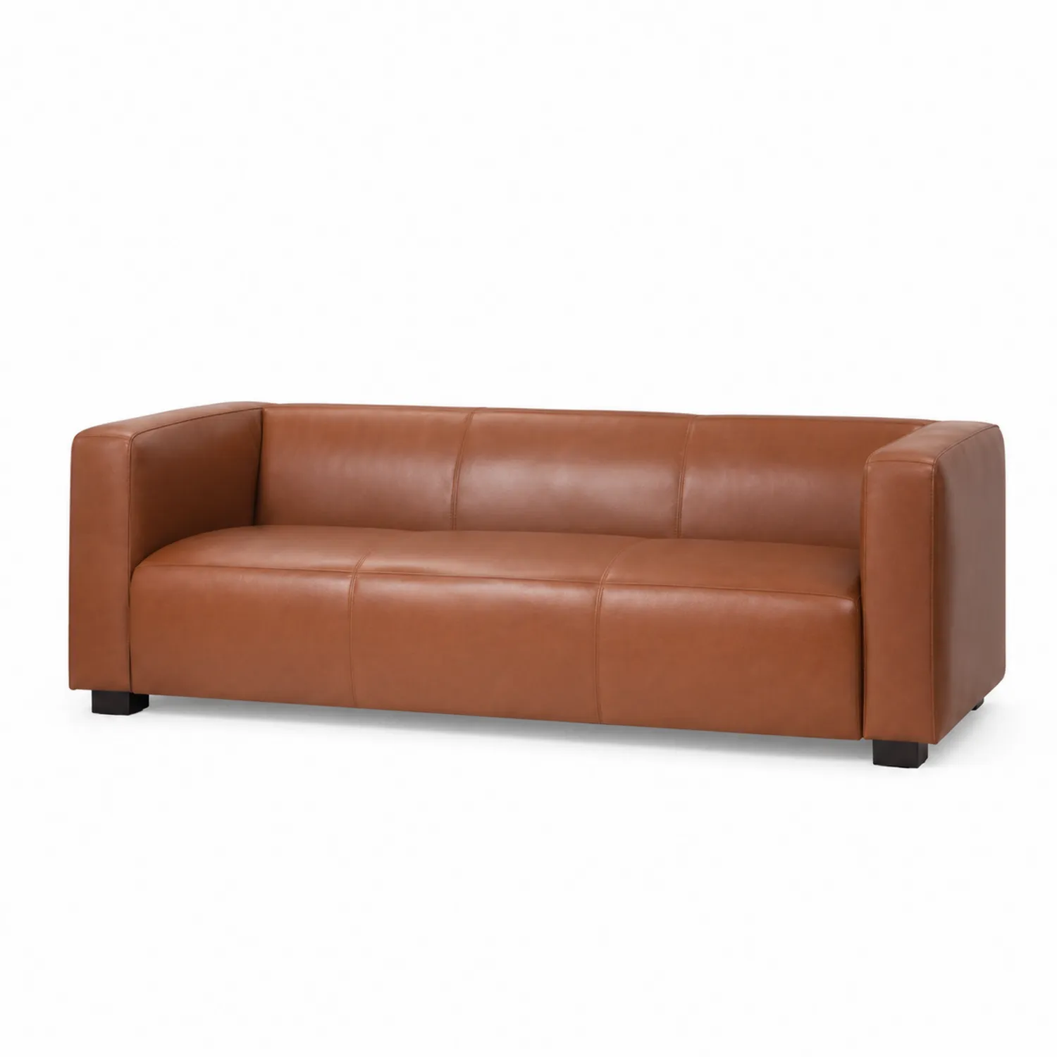 Sofa skórzana brązowa 230 cm
