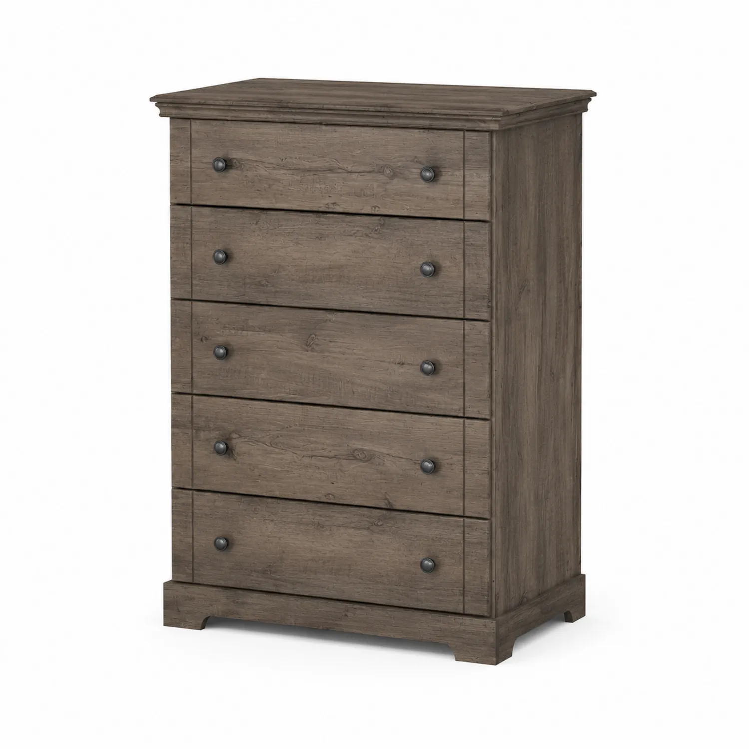 Komoda z litego drewna dąb 5 szuflad 80x40x120 cm