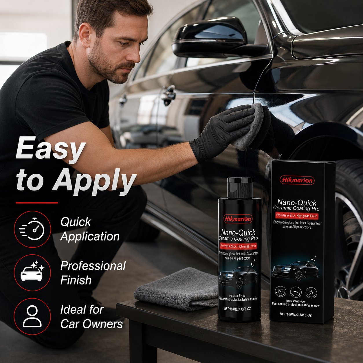 🚗Nano Ceramic Coating for Cars – Professional MAX 100ml Hydrophobic Paint Protector with Long-Lasting Gloss-LIN