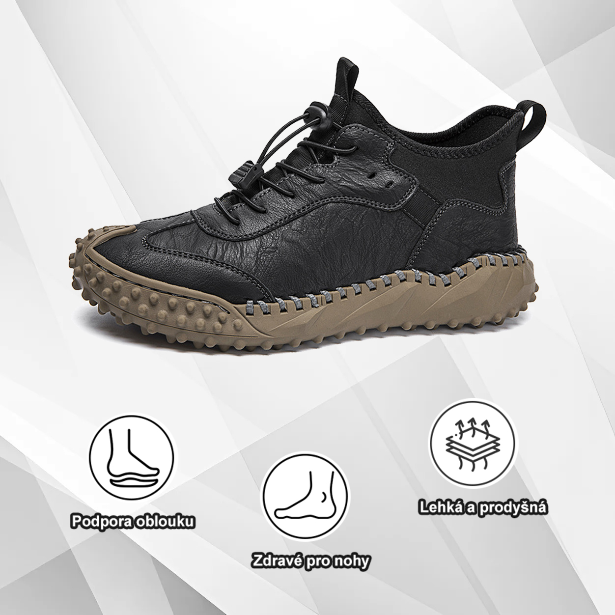 (🔥Dnes sleva 50 % – vezměte si to!) Prémiová stylová ortopedická obuv 👞 – Ergonomický design pro úlevu od bolesti