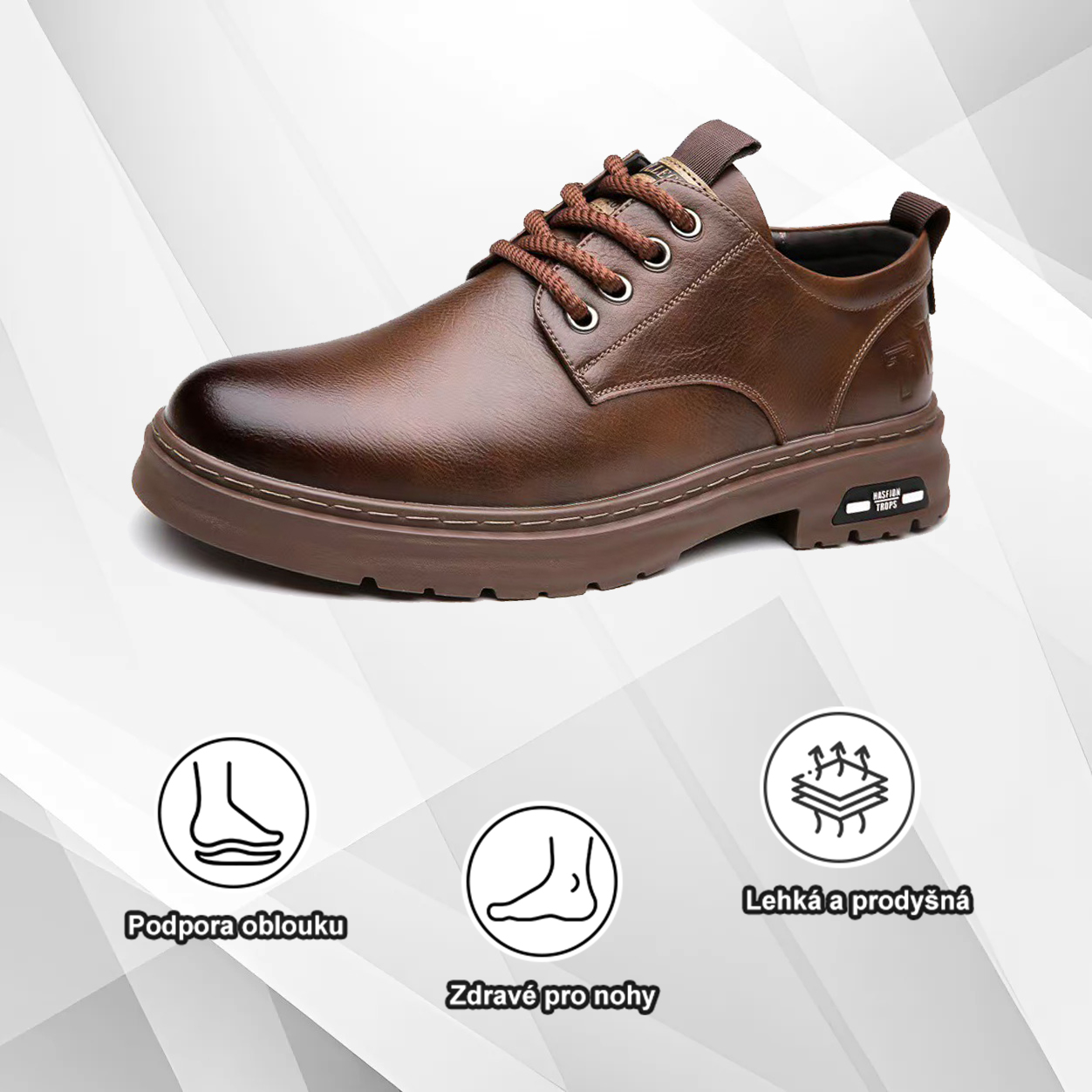 (🔥Dnes sleva 50 % – vezměte si to!) Prémiová stylová ortopedická obuv 👞 – Ergonomický design pro úlevu od bolesti
