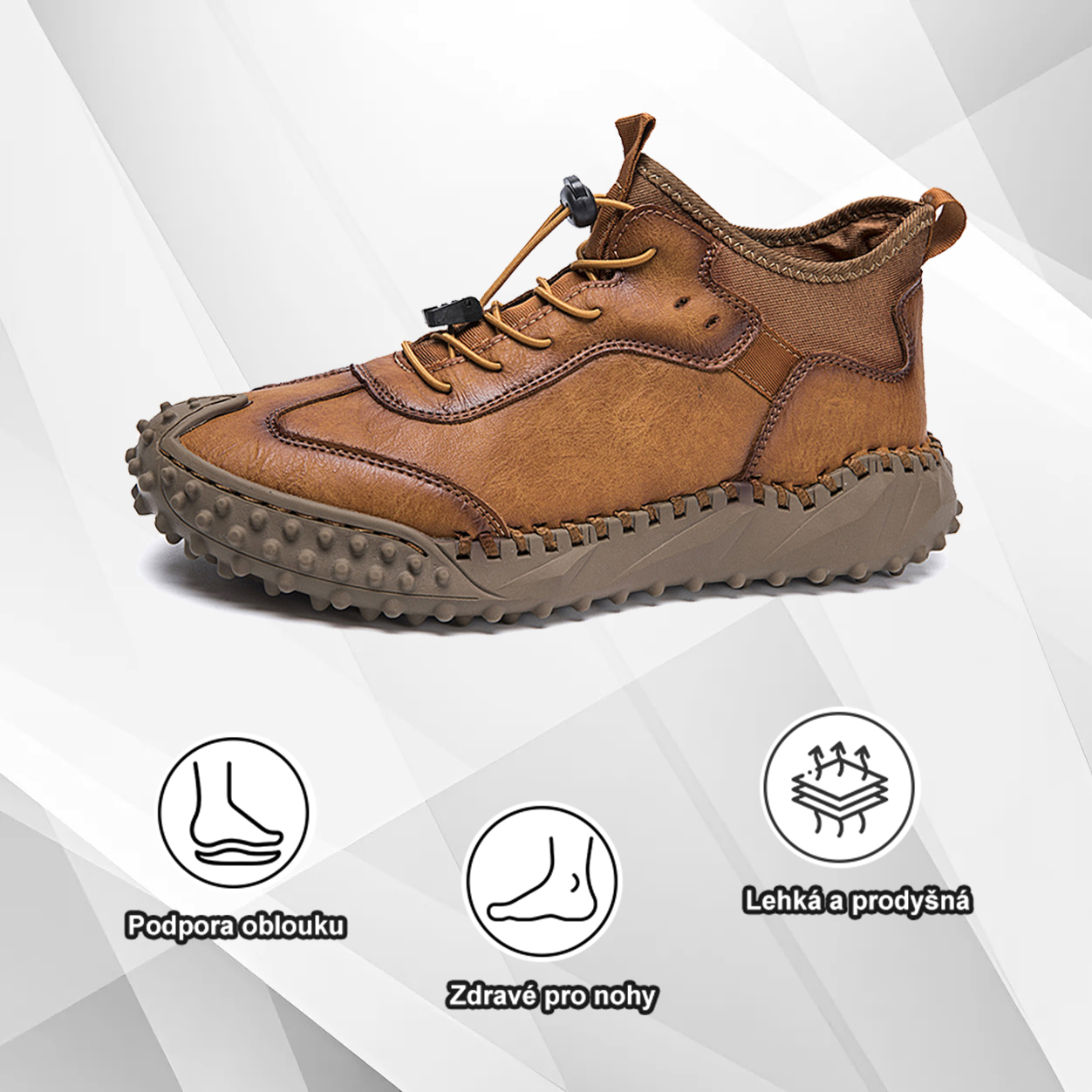 (🔥Dnes sleva 50 % – vezměte si to!) Prémiová stylová ortopedická obuv 👞 – Ergonomický design pro úlevu od bolesti