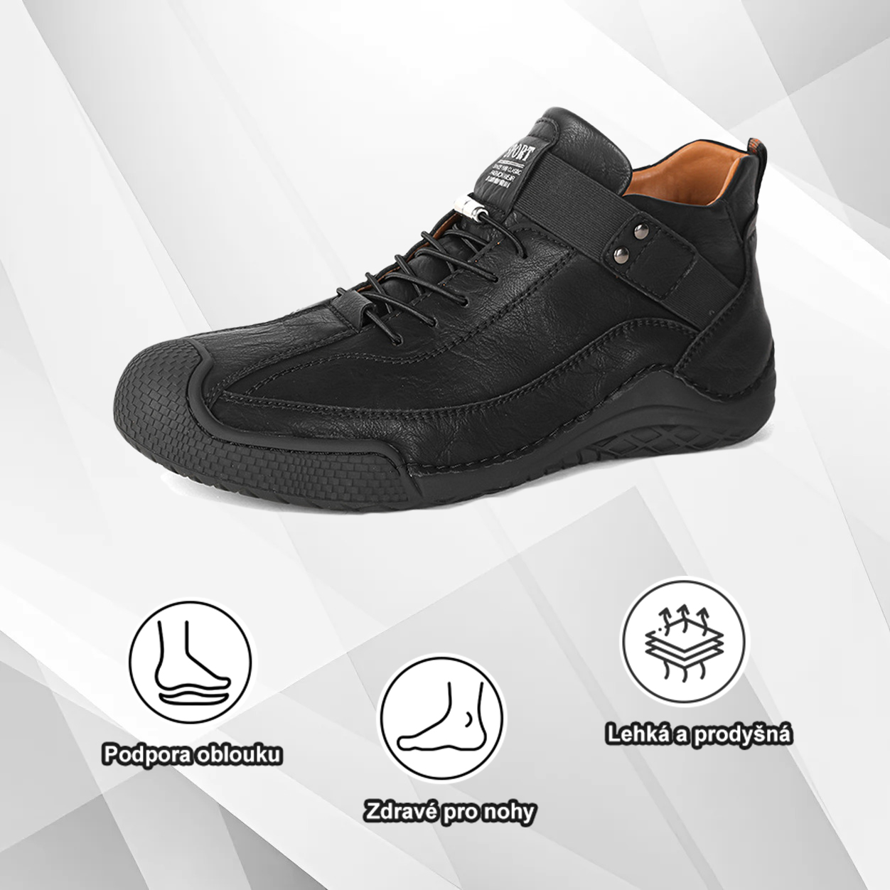 (🔥Dnes sleva 50 % – vezměte si to!) Prémiová stylová ortopedická obuv 👞 – Ergonomický design pro úlevu od bolesti