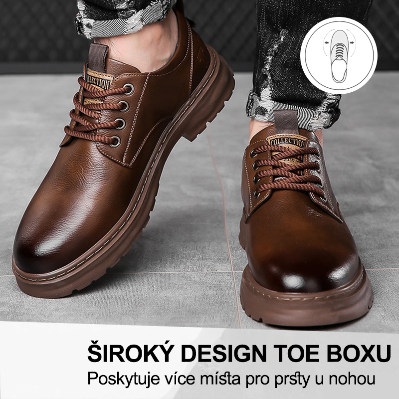 (🔥Dnes sleva 50 % – vezměte si to!) Prémiová stylová ortopedická obuv 👞 – Ergonomický design pro úlevu od bolesti