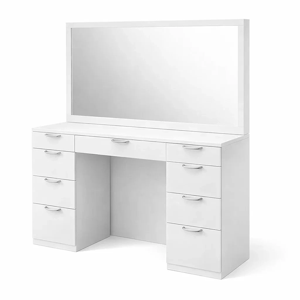 Schminktisch mit Spiegel Weiß MDF-MEUBETRIX