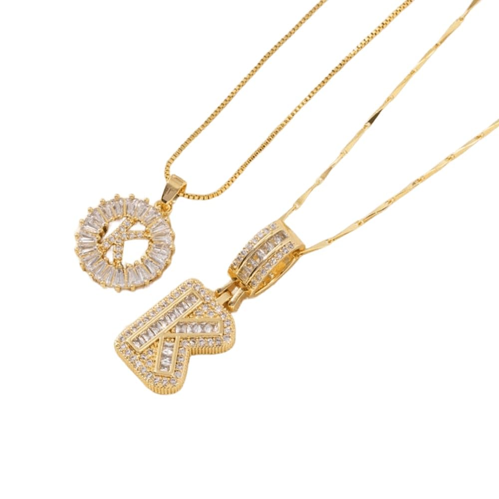 [LAST DAY 49% OFF]2 Pack - Initial Letter Pendant Necklaces