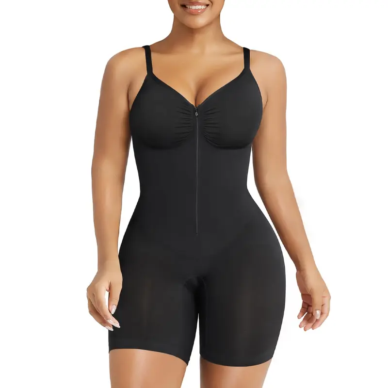 💕 Feel Confident in Every Outfit ✨ Ultra-Comfort Zip-Up Tummy Control Bodysuit