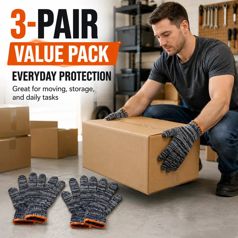 Gardening Gloves for Men & Women, Multi-Purpose Work Gloves with Tough Grip, Stretch Knit Breathable Yard Gloves for Gardening, DIY, Home & Workshop Tasks