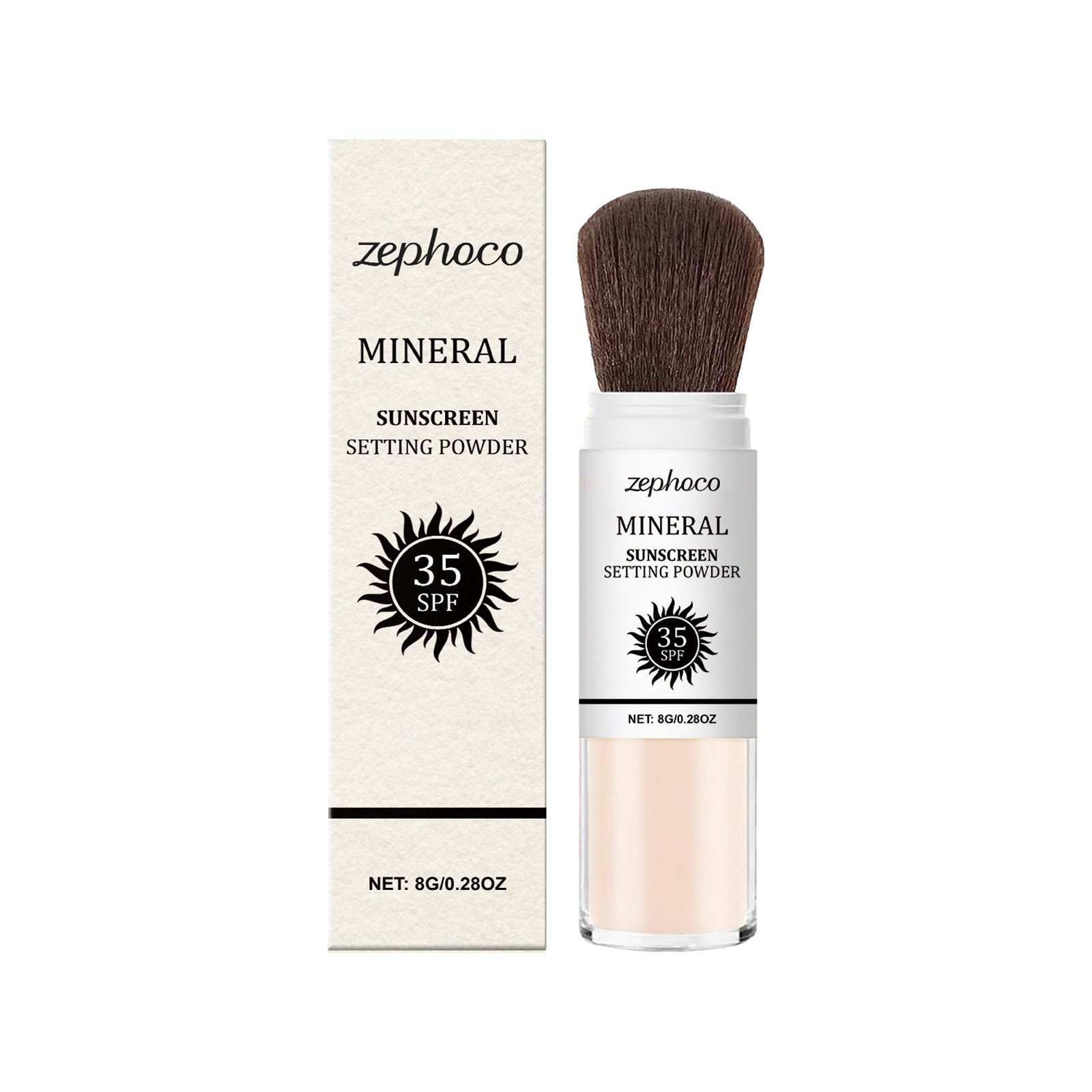 (🎁Last Day 49% OFF)Mineral Sunscreen Setting Powder—🌞💦SPF 35, Oil Control Natural Matte Finish,for All Skin