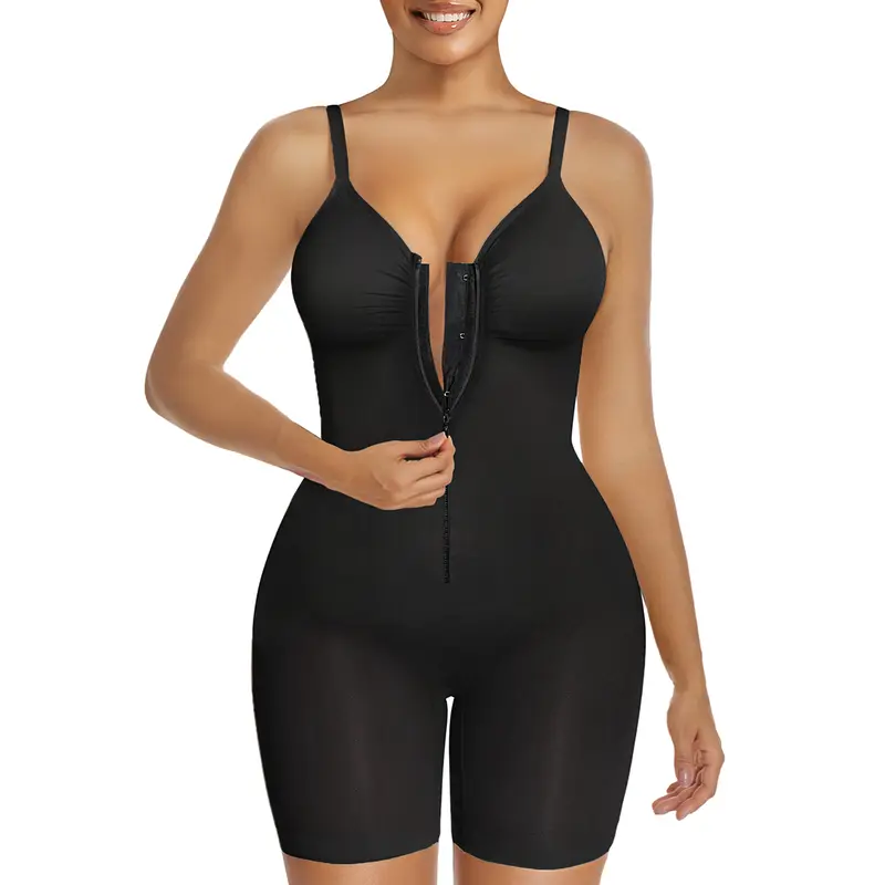 💕 Feel Confident in Every Outfit ✨ Ultra-Comfort Zip-Up Tummy Control Bodysuit