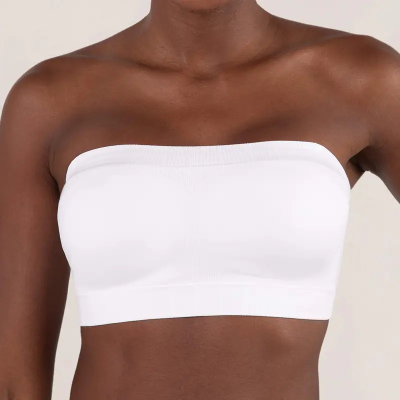 Convertible Strapless Bandeau Bra with Wireless Comfort, Anti-Slip Grip & Removable Straps Fit Outfits