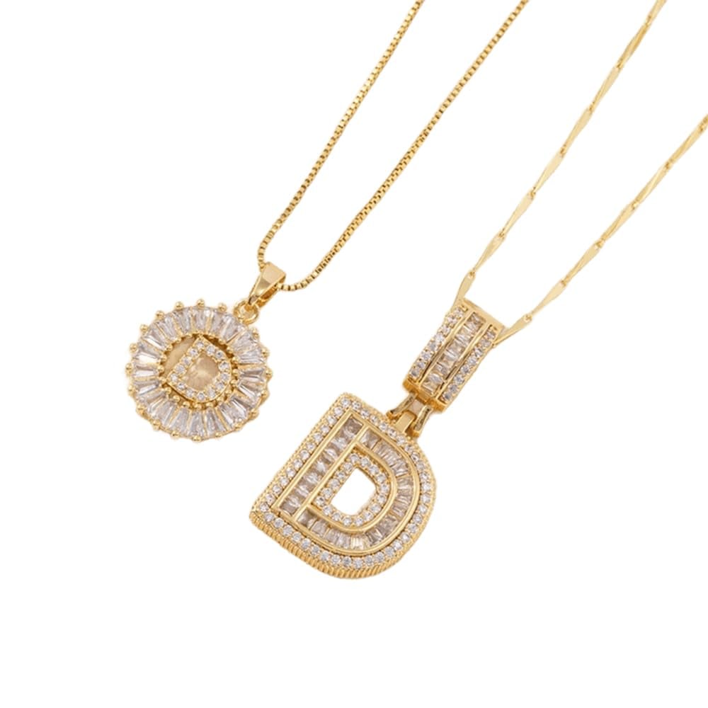 [LAST DAY 49% OFF]2 Pack - Initial Letter Pendant Necklaces