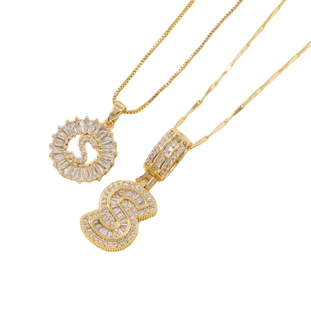 [LAST DAY 49% OFF]2 Pack - Initial Letter Pendant Necklaces