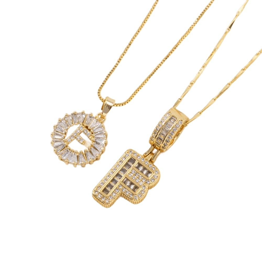 [LAST DAY 49% OFF]2 Pack - Initial Letter Pendant Necklaces