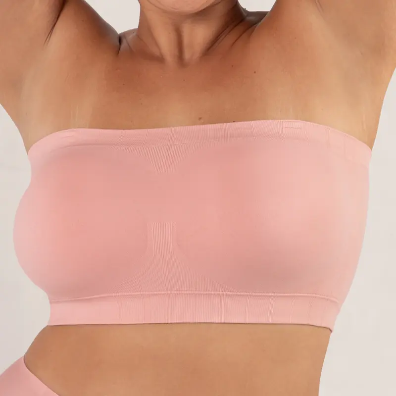 Convertible Strapless Bandeau Bra with Wireless Comfort, Anti-Slip Grip & Removable Straps Fit Outfits