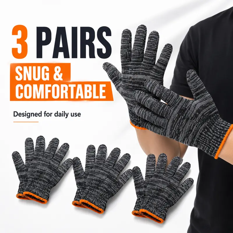 Gardening Gloves for Men & Women, Multi-Purpose Work Gloves with Tough Grip, Stretch Knit Breathable Yard Gloves for Gardening, DIY, Home & Workshop Tasks