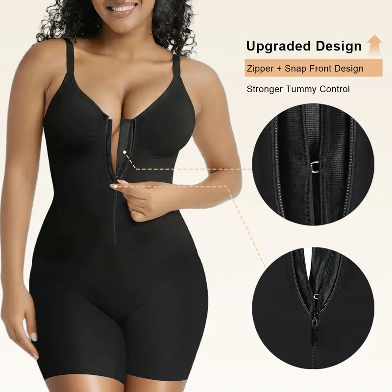 💕 Feel Confident in Every Outfit ✨ Ultra-Comfort Zip-Up Tummy Control Bodysuit