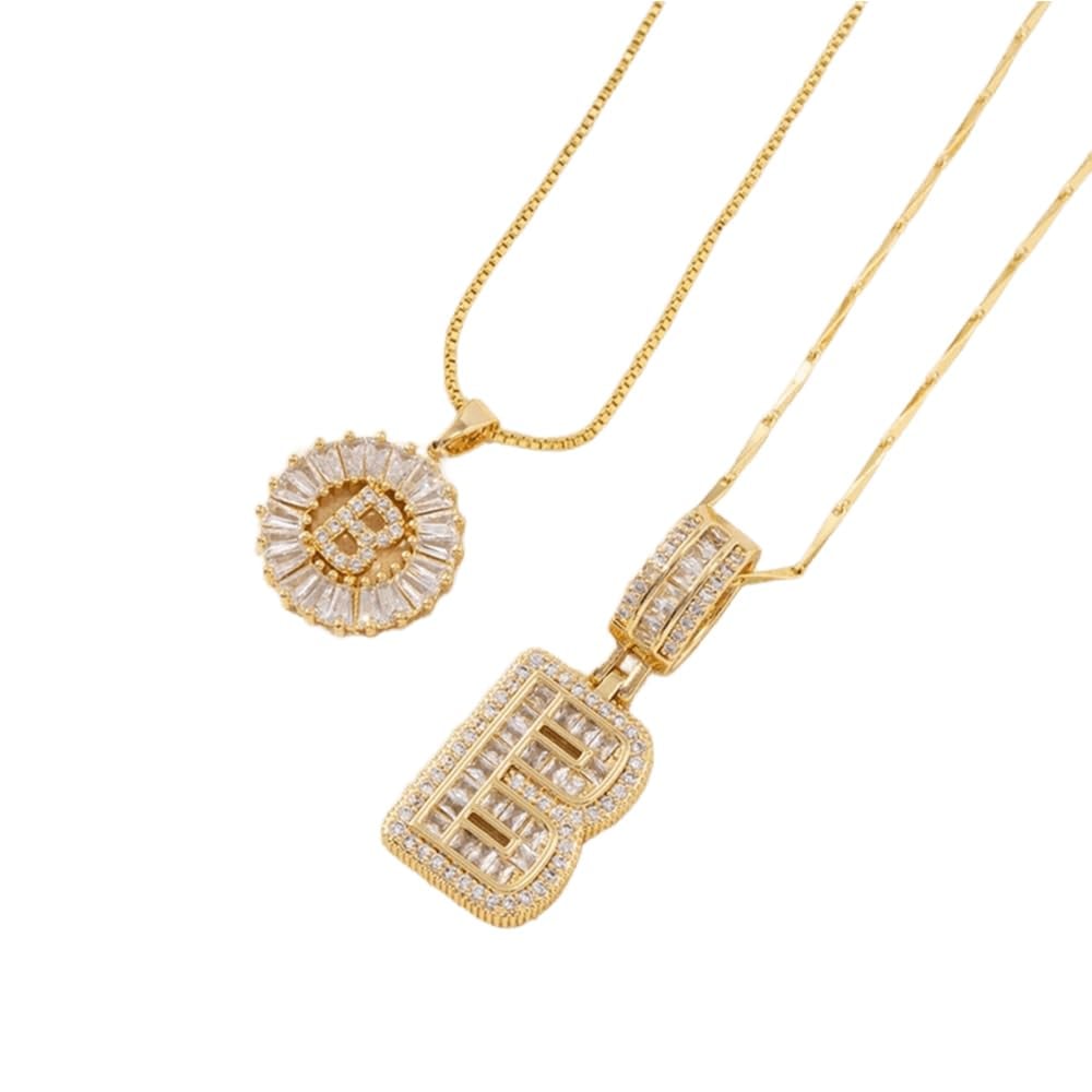 [LAST DAY 49% OFF]2 Pack - Initial Letter Pendant Necklaces