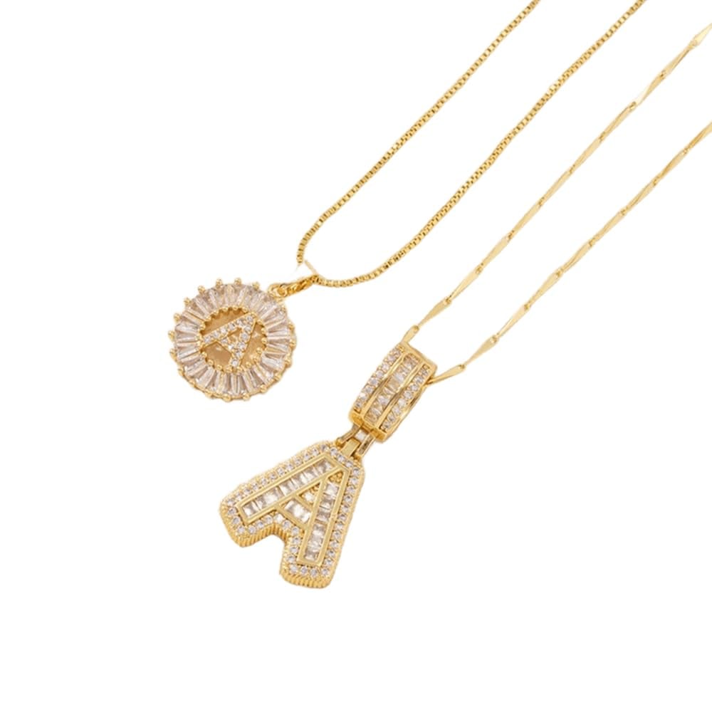 [LAST DAY 49% OFF]2 Pack - Initial Letter Pendant Necklaces