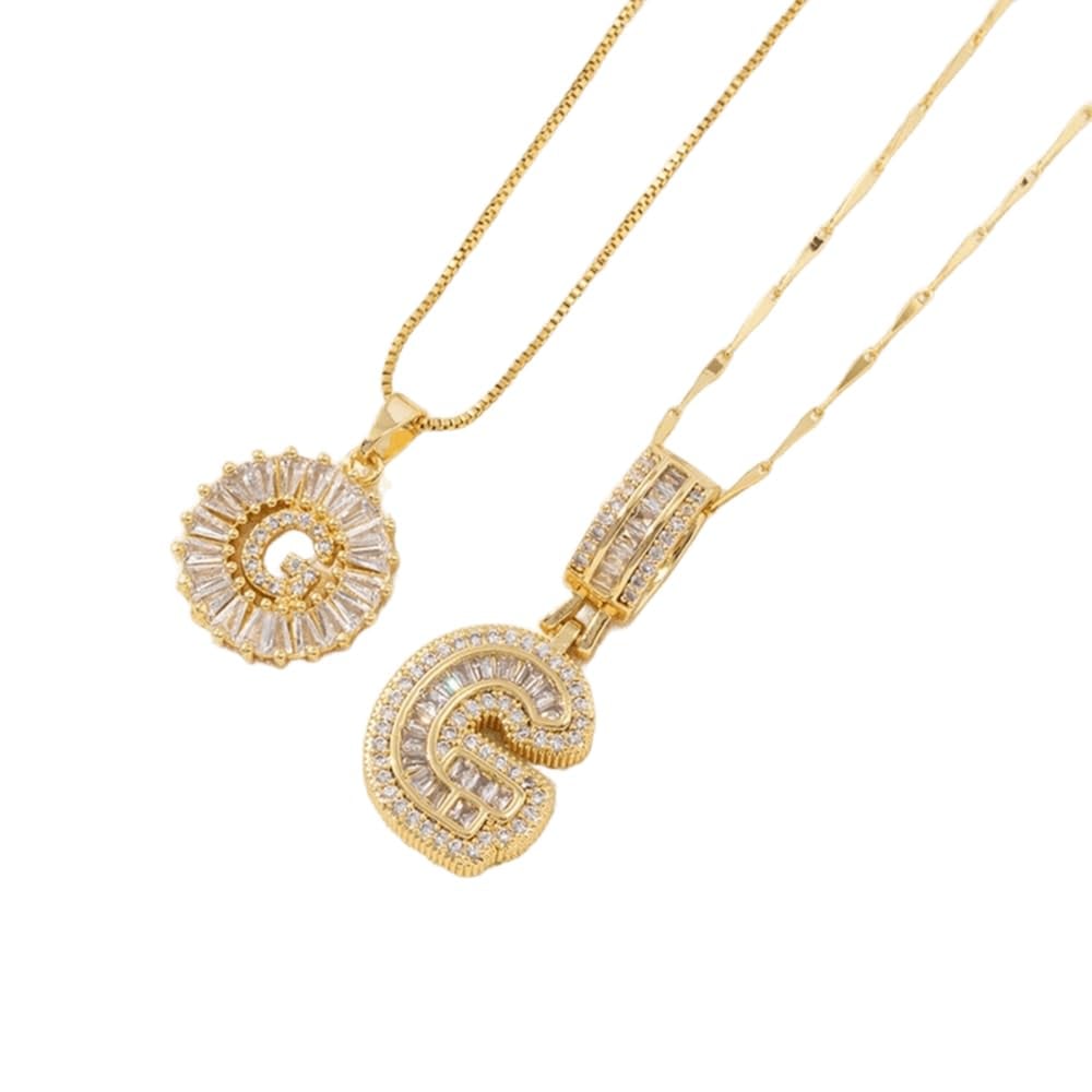 [LAST DAY 49% OFF]2 Pack - Initial Letter Pendant Necklaces