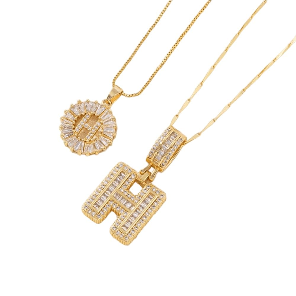 [LAST DAY 49% OFF]2 Pack - Initial Letter Pendant Necklaces