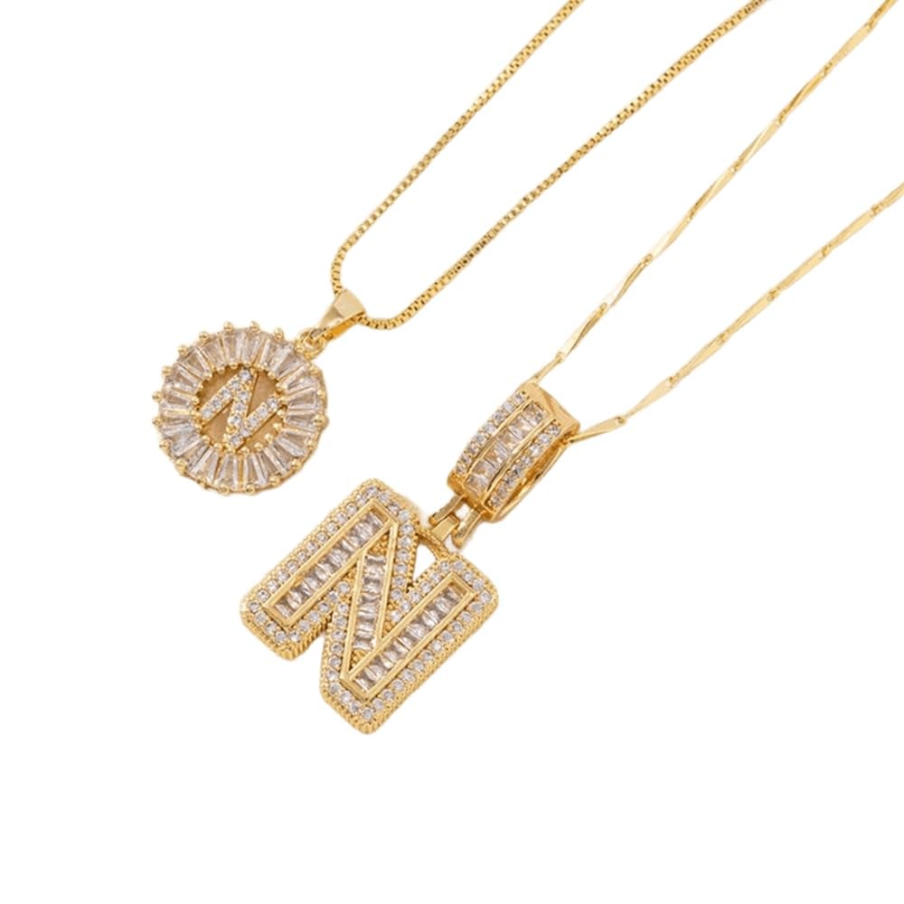 [LAST DAY 49% OFF]2 Pack - Initial Letter Pendant Necklaces