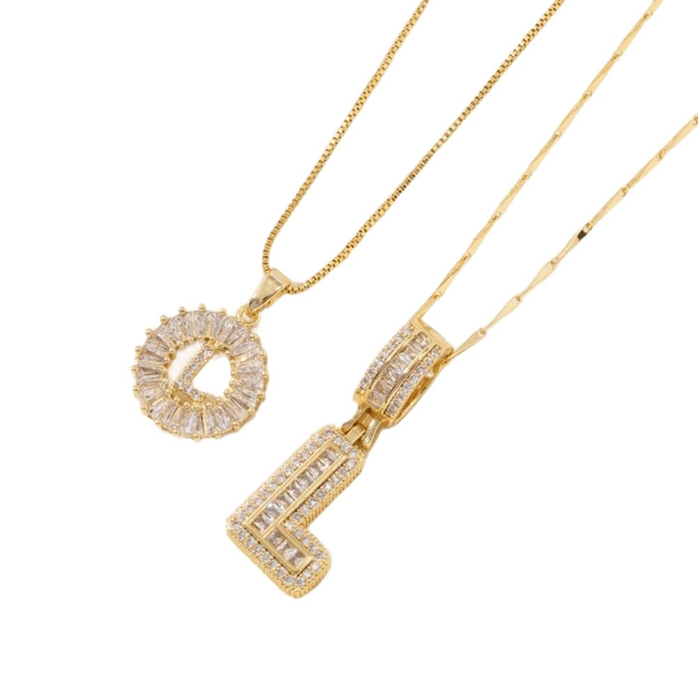 [LAST DAY 49% OFF]2 Pack - Initial Letter Pendant Necklaces