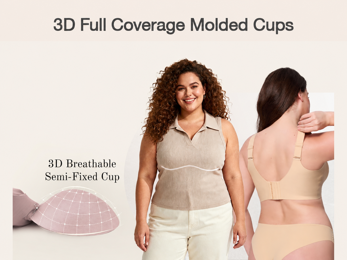 Women Jelly Bras Wirefree Full Coverage No Underwire Everyday Bras Comfortable Wireless Padded Tshirt Bra