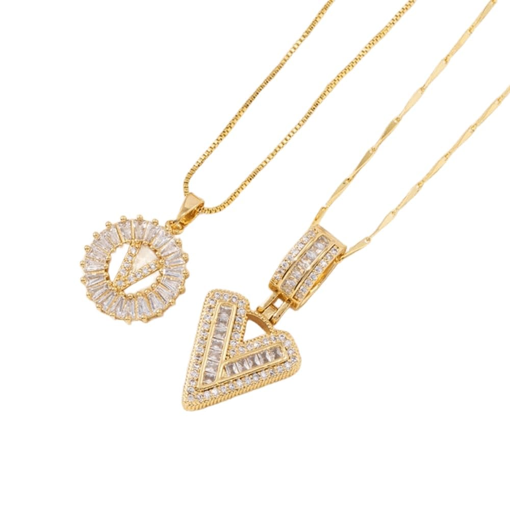 [LAST DAY 49% OFF]2 Pack - Initial Letter Pendant Necklaces